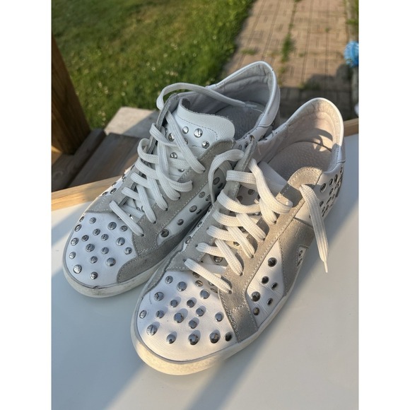 Bohemian Traders Shoes - Bohemian  Women's Lace-Up Sneakers White With Studs Size EU37